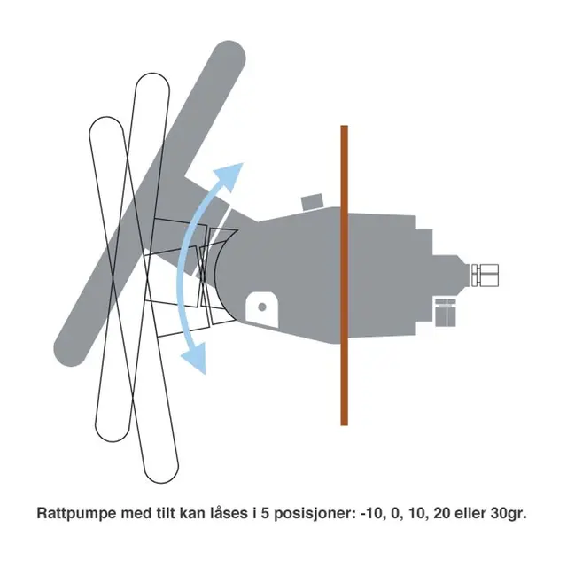 SLEIPNER rattpumpe, 35 cm3 Utenpåliggende m/tilt 
