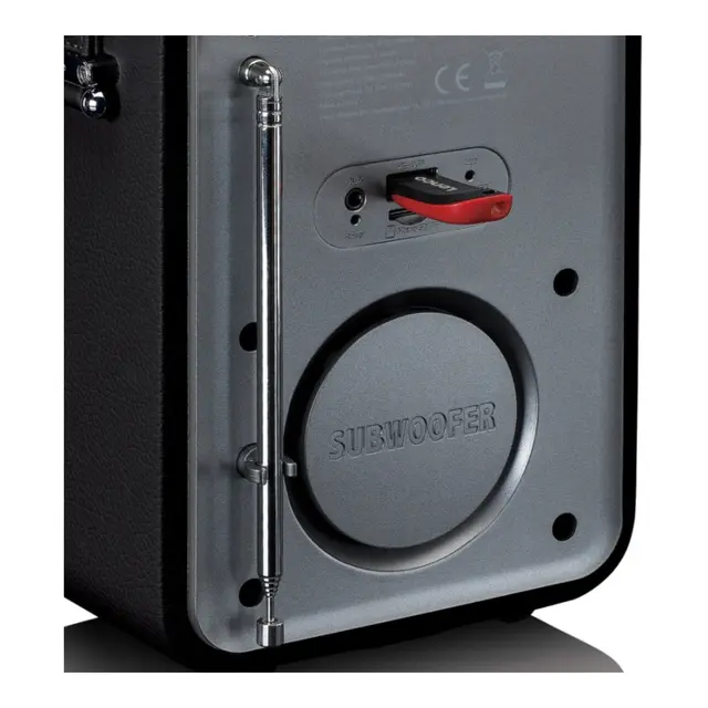 DAB+ Radio - Lenco PDR-051 - BT Svart/sølv - Oppladbar 