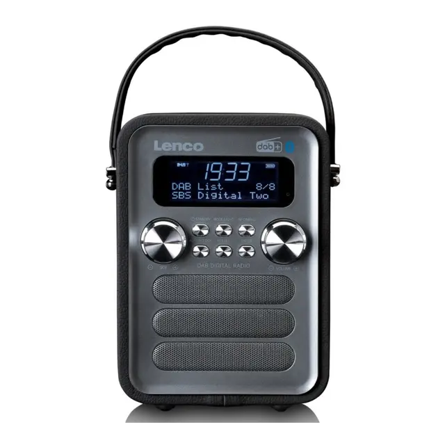 DAB+ Radio - Lenco PDR-051 - BT Svart/sølv - Oppladbar 