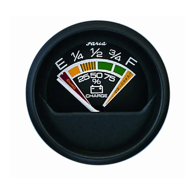 FARIA Batteriindikator 12V Ø2" - Sort - sp.fall indik 