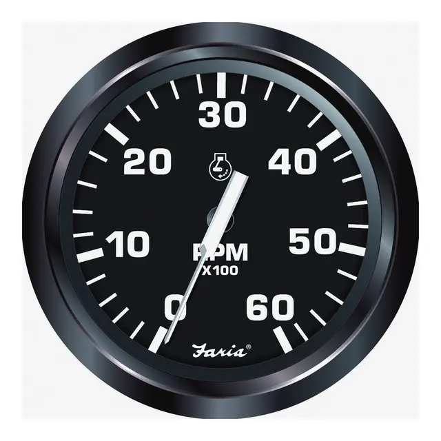 FARIA Turteller Diesel 0-5000 rpm Ø3" - Sort - f. mek.uttak/dynamo 
