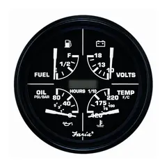 FARIA Kombiinstrument 5&quot; (5-i-ett) &#216;5&quot; - Sort