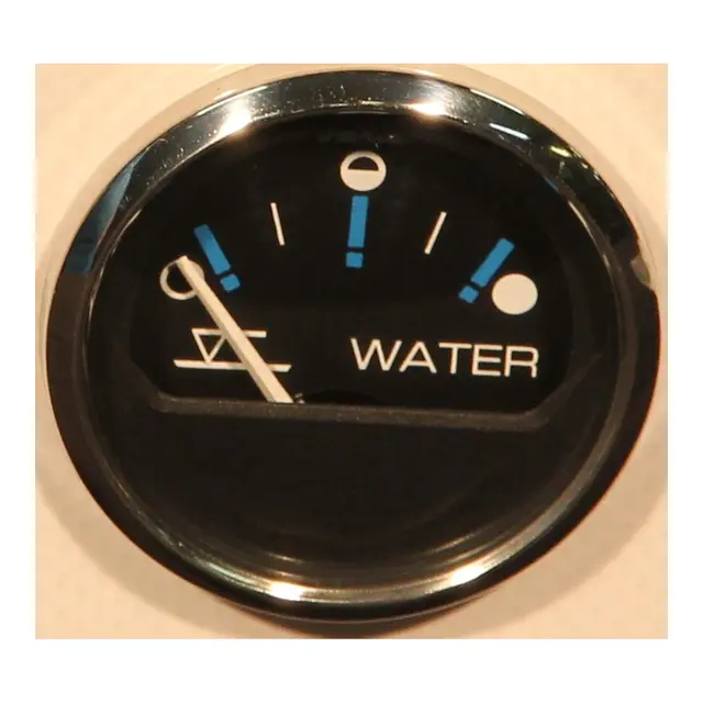 FARIA Tankmåler Vann (EU std.) Ø2" - Sort bl.ring - 10-180 Ohm(EU) 