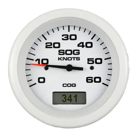 VEETHREE Fartsmåler for GPS 0-30 knop Ø3" - Arctic - u/ GPS 