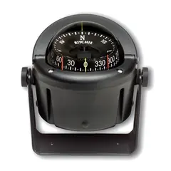 RITCHIE Brakett montert kompass HB741 Sort - Rose: 95mm