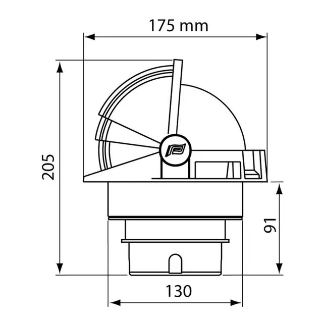 PLASTIMO Compass Plastimo Olympic 135 hvit svart flat rose 
