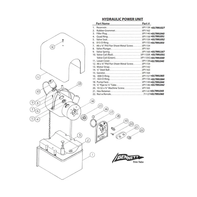 BENNETT Quad-ring for HPU Reserve#  VP-1158 