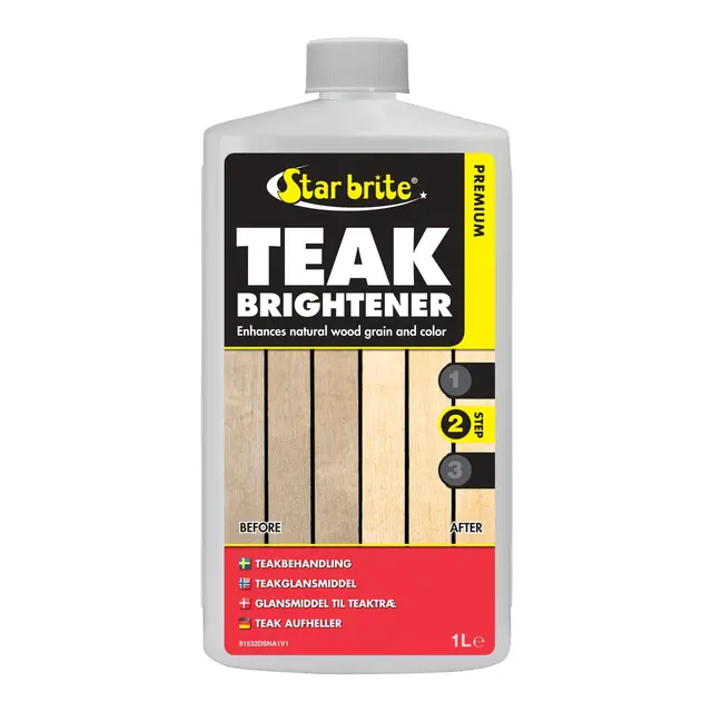 STARBRITE premium teak brightener Fremhever treets naturlige struktur 