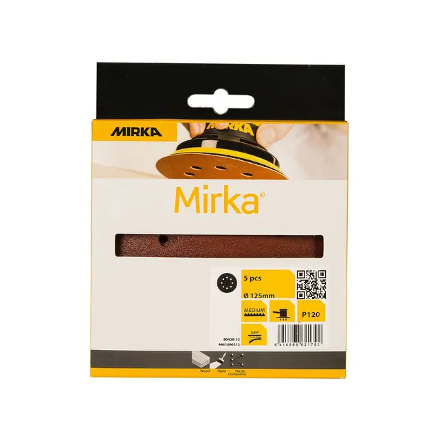 MIRKA Sliperondell - 125mm - P240 5 stk - 8H 