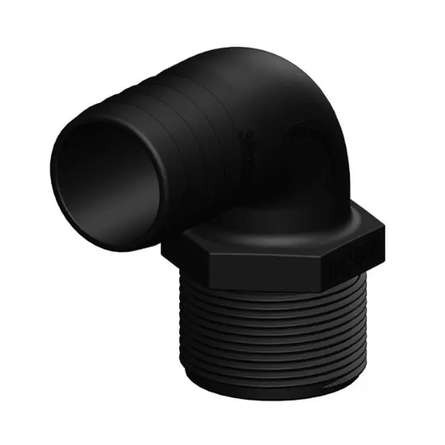 TRUDESIGN Slangekobling ¾" Ø19mm 90° Han 90566 - Sort 